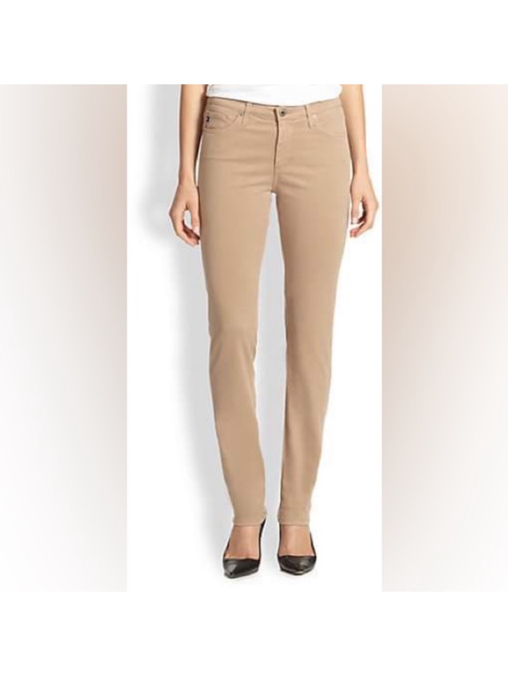 AG Adriano Goldschmied tan pants The Prima size 28 Mid Rise Cigarette